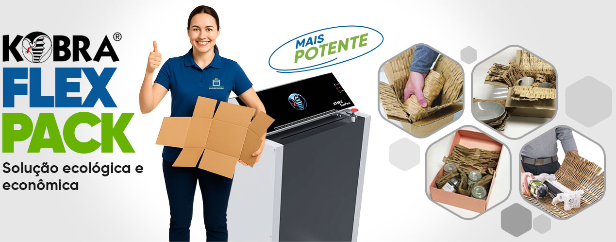 Kobra FlexPack Pro - solução ecológica e econômica para embalagens
